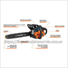 Cargar imagen en el visor de la galería, Moto Sierra Motor 2 Tiempos 45CC Barra 20”. Importadora Marvin Herramientas