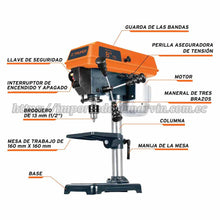 Cargar imagen en el visor de la galería, Taladro Pedestal TRUPER ½ x 8", ⅓ HP Importadora Marvin