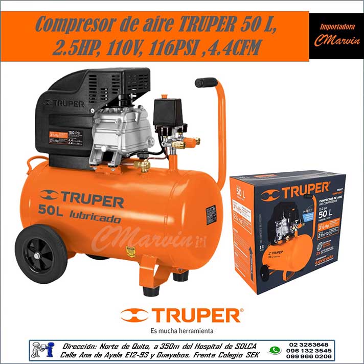 Compresor TRUPER Directo 50 Litros 2.5HP