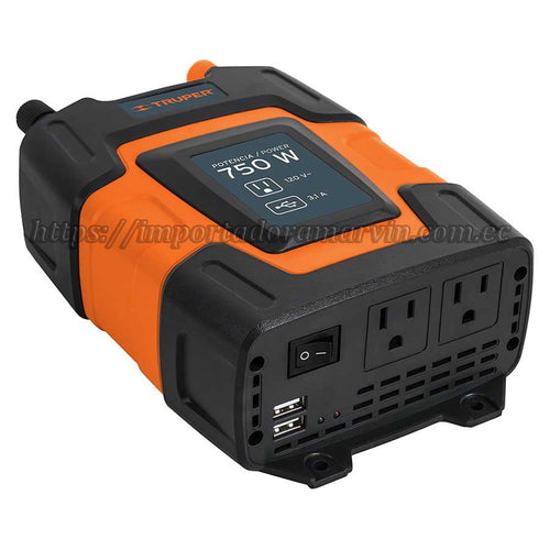 Inversor TRUPER 750 Convierte Corriente de Auto a Doméstica. Importadora Marvin