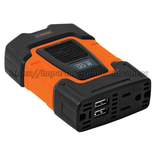 Inversor TRUPER 120W Convierte Corriente de Auto a Doméstica. Importadora Marvin