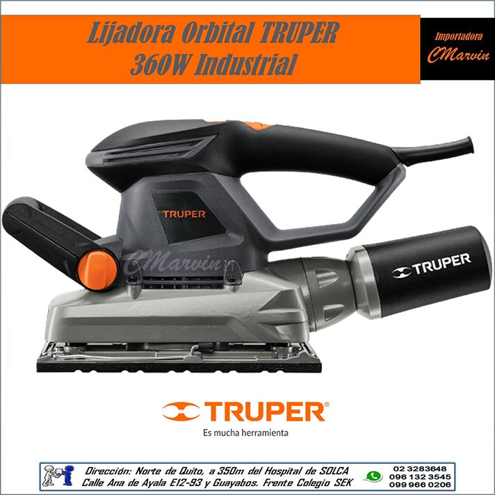 Lijadora Orbital TRUPER 360W. Industrial