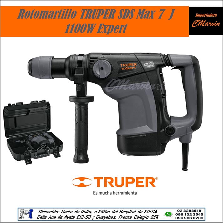 Rotomartillo TRUPER SDS Max 6 kg 7 J 1100 W, Expert