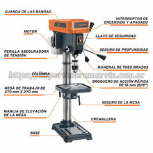 Cargar imagen en el visor de la galería, Taladro Pedestal TRUPER HP ⅝” x 13&quot;, ¾ HP. Importadora Marvin
